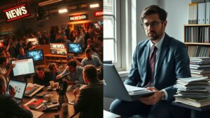 sensationalism versus factual reporting